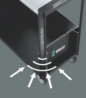 Įrankių vežimėlis Wera Vežimėlis warsztatowy TOOL REBEL XXL 2, 202 dalys