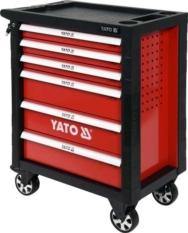 Įrankių vežimėlis Yato 6 stalčiai su priedais (YT-55300)