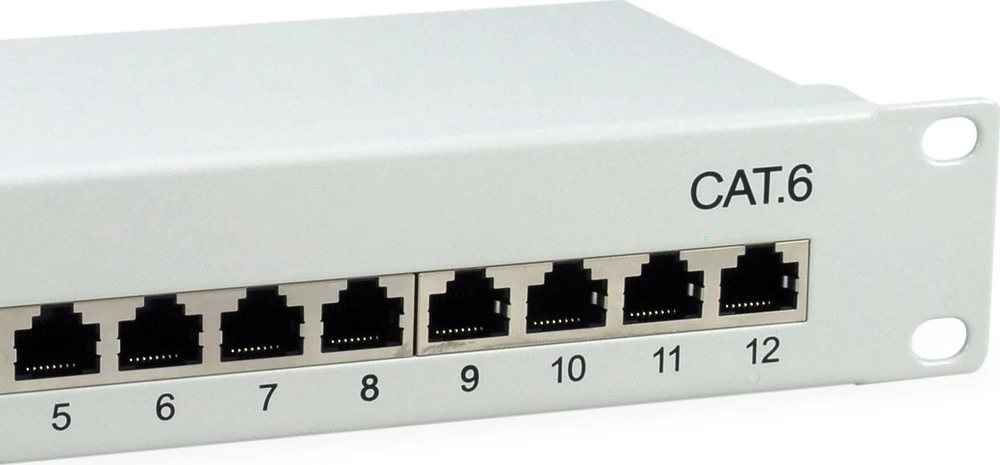Įrengti Equip Patchpanel 12x RJ45 Cat6 10" FTP 1HE ISO/IEC hellgrau