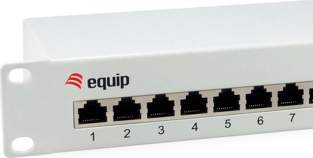Įrengti Equip Patchpanel 12x RJ45 Cat6 10" FTP 1HE ISO/IEC hellgrau