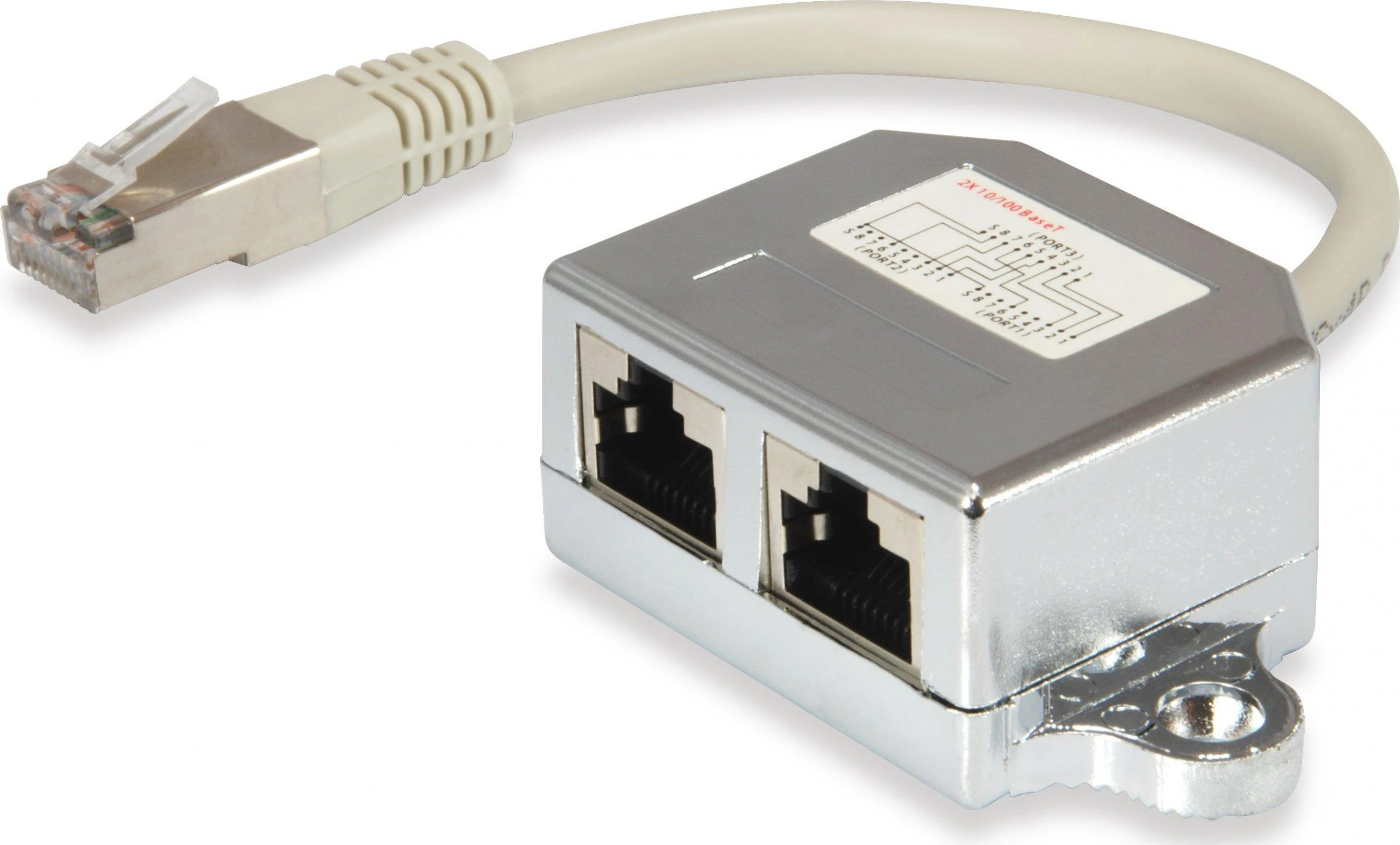 Įrengti Equip Splitter C5 1xRJ45 2xRJ45 St/Bu 0,15m