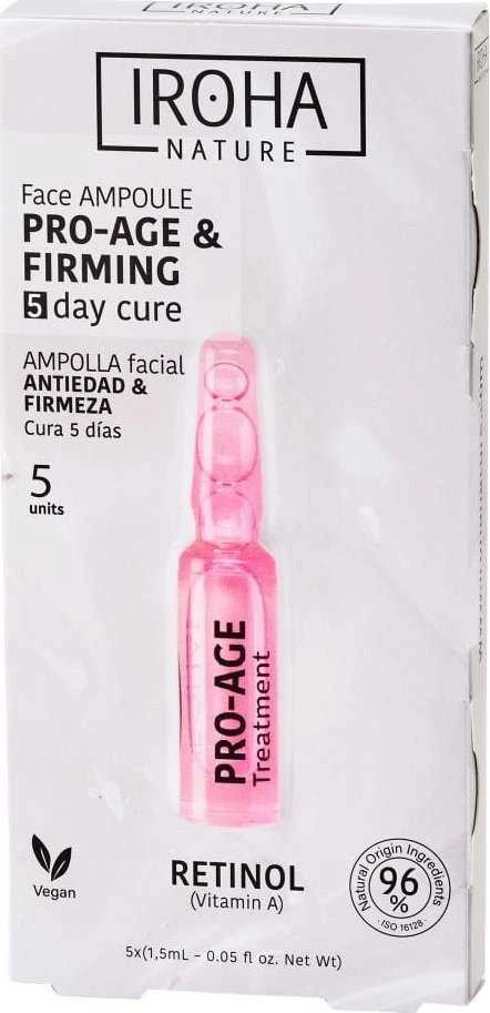 Atkuriančios veido odą ampulės Iroha Retinol Pro-Age Treatment Ampoule Shot, 5 x 1,5 ml