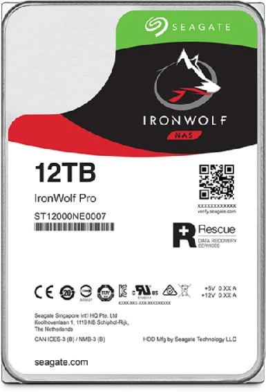 Seagate Dysk serwerowy IronWolf Pro 12TB 3.5'' SATA III (ST12000NT001)