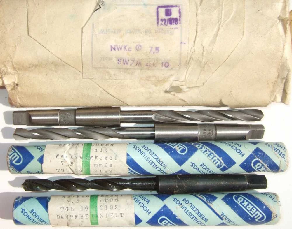 Wiertło Grąžtas 7,5 NWKc DIN 345 ​​​​RN cilindrinis 150-69 HSS MK1 kotas