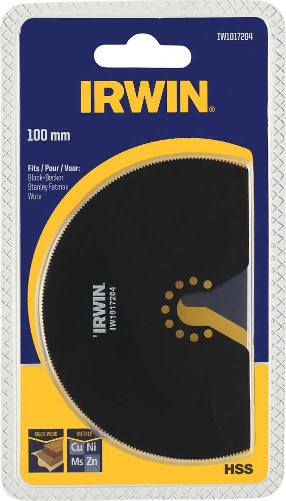 IRWIN PJŪKLĖS DIENAS DAUGIAFUNKCINIAM SILIUOJAMAM ŠLIUOKLIUI, PUSAPVALIS HSS 100 mm, skirtas daugiafunkciam