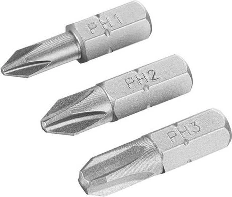 IRWIN antgalių rinkinys 3 vnt. PH1 PH2 PH3 /25mm
