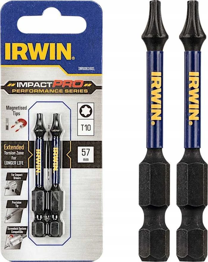 IRWIN SMŪGINIS ANTGALIS T10 x 57mm/2vnt.