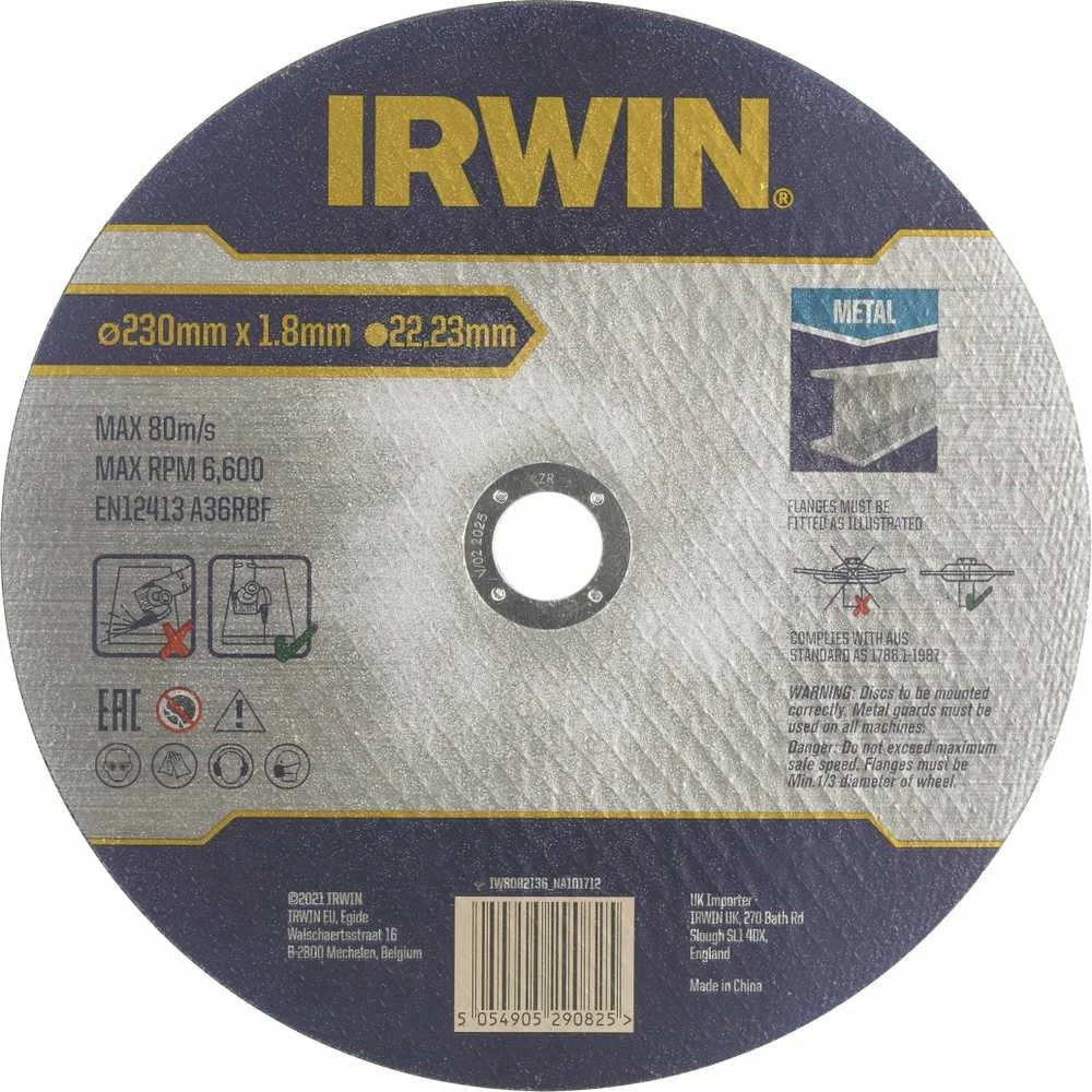 IRWIN PJOVIMO DISKAS METALUI PLOKŠČIAS 230mm x 1,8mm x 22,23mm