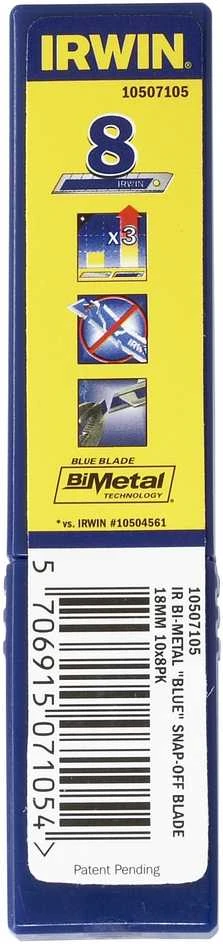 Geležtė „IRWIN" BI-METAL 18 mm 8 vnt. bli