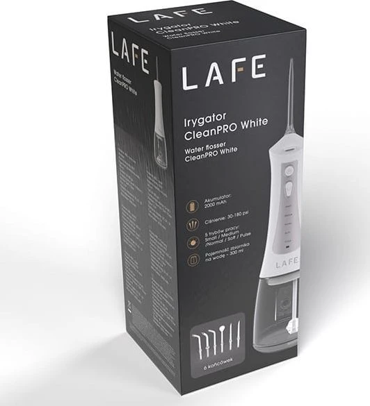 "Lafe CleanPro" 5 režimų irigatorius 2000 mAh įkraunamas vandeniui atsparus