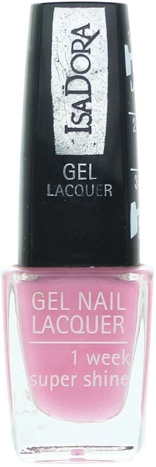 IsaDora Gel Lacquer Glossy Finish Nagų lakas 222 Rožinė Bomb, 6 ml