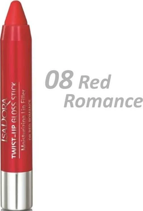 IsaDora Twist-Up Lūpų blizgis 08 Raudona Romance 2.7 g
