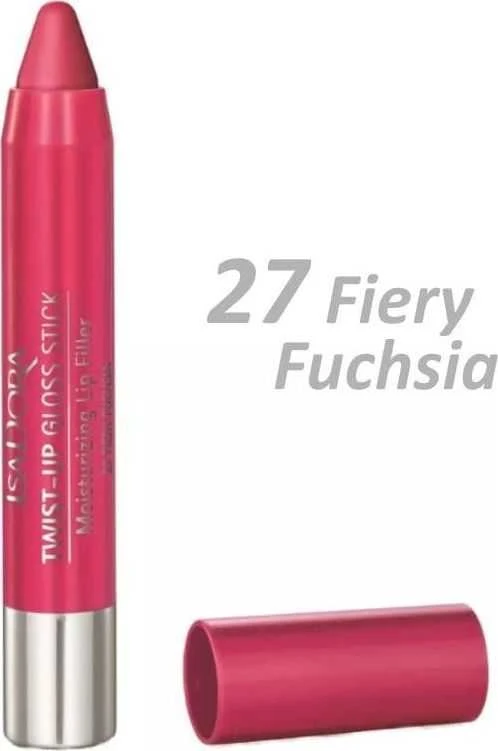 IsaDora Twist-Up Glossy Lūpų blizgis 27 Fiery Fuchsia 2.7 g