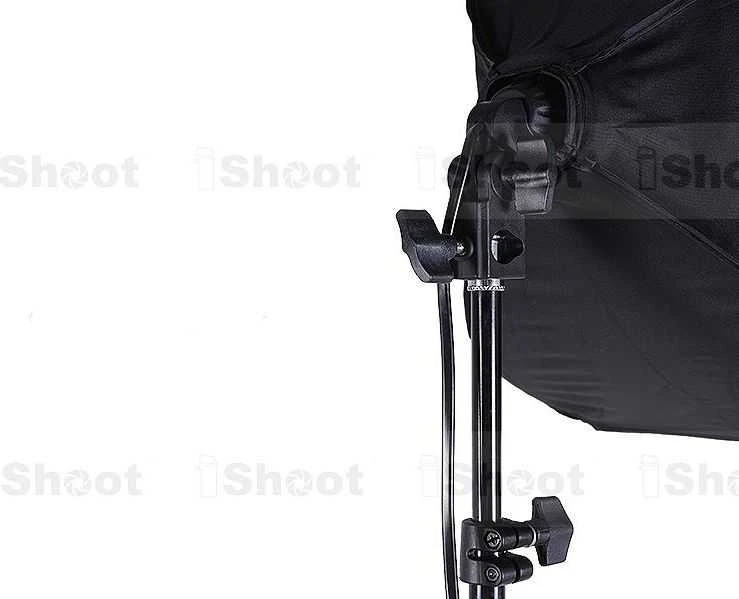 IShoot SOFTBOX 40x40 cm + LEMPUTĖS / LEMPOS E27 dėklas