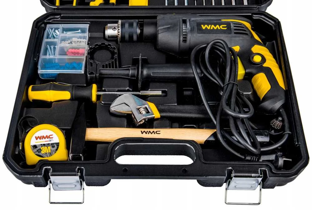Gręžtuvas Isma Smūginis gręžtuvas 750W Wiertła Bity Walizka 96el