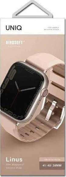 Uniq Išmaniojo laikrodžio Apple Watch 4/5/6/7/8/SE magnetinis/dvipusis dirželis, Rausvos spalvos, 38/40/41mm