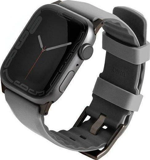 Uniq Išmaniojo laikrodžio Apple Watch 4/5/6/7/8/SE magnetinis/dvipusis dirželis, Pilkos spalvos, 38/40/41mm