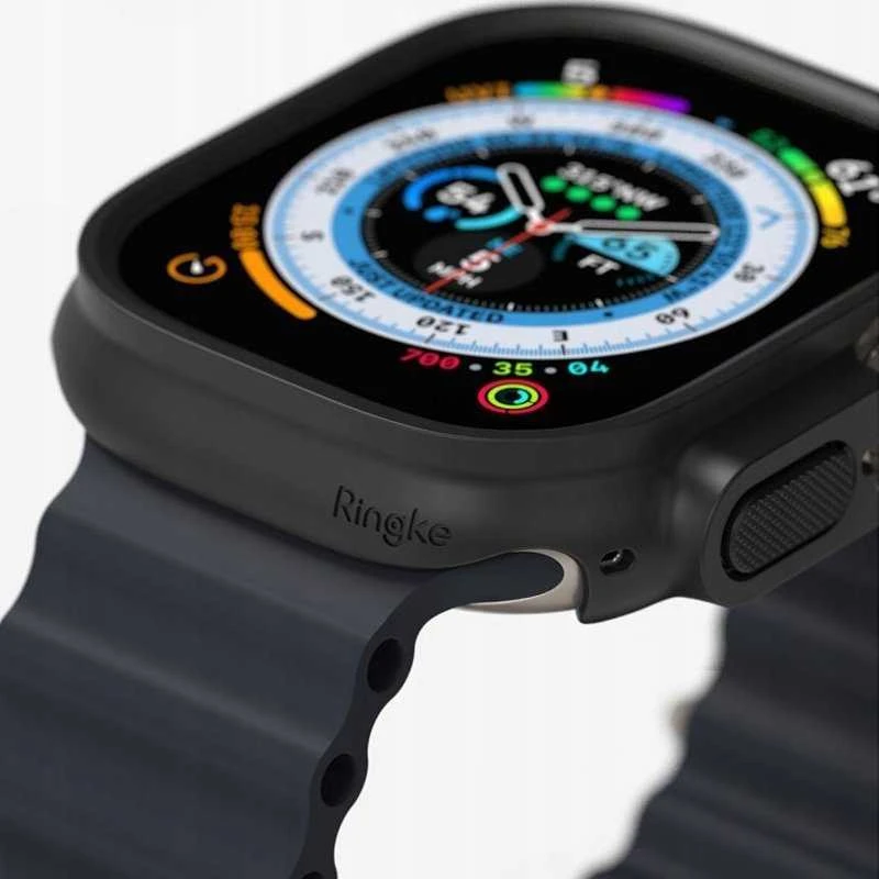 Ringke Išmaniojo laikrodžio Apple ekrano rėmelis, Skaidrus ir Juodos spalvos, 49mm, 2vnt.