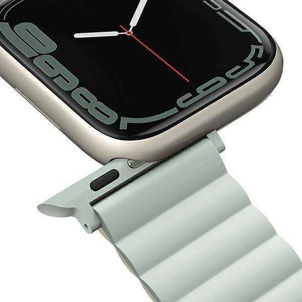 Uniq Išmaniojo laikrodžio Apple Watch 4/5/6/7/8/SE magnetinis/dvipusis dirželis, Smėlio/Žalsvos spalvos, 40/41mm