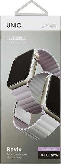 Uniq Išmaniojo laikrodžio Apple Watch 4/5/6/7/8/SE/ULTRA magnetinis/dvipusis dirželis, Rausvos spalvos, 44/45/49mm