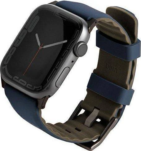 Uniq Išmaniojo laikrodžio Apple Watch 4/5/6/7/8/SE/ULTRA magnetinis/dvipusis dirželis, Mėlynos spalvos, 44/45/49mm