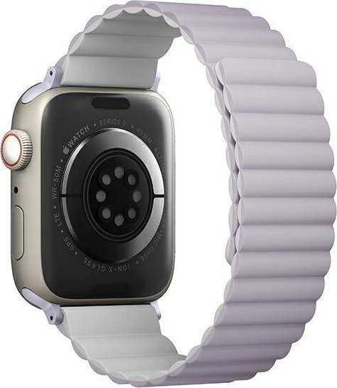 Uniq Išmaniojo laikrodžio Apple Watch 4/5/6/7/SE magnetinis/dvipusis dirželis, Rausvos/Baltos spalvos, 40/41mm