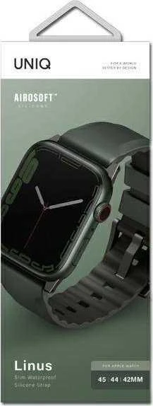Uniq Išmaniojo laikrodžio Apple Watch 4/5/6/7/SE magnetinis/dvipusis dirželis, Žalios spalvos, 44/45/49mm