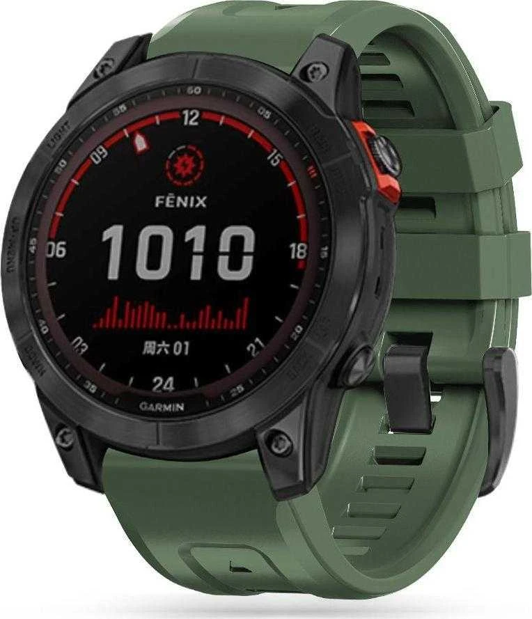 Išmaniojo laikrodžio Garmin Fenix 5/6/6Pro/7 dirželis, 22mm, Žalios spalvos