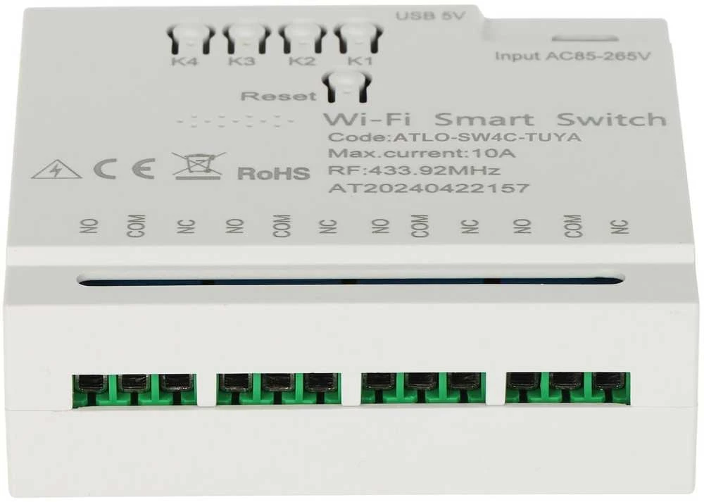 IŠMANUS ATLO-SW4C-TUYA Wi-Fi jungiklis, Tuya Smart