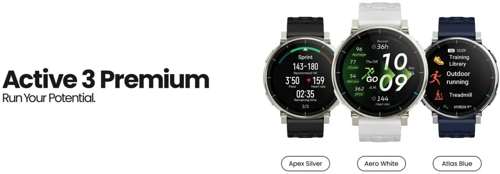Amazfit Active 3 Premium Dark Mėlyna Išmanusis laikrodis HYROX-Modus