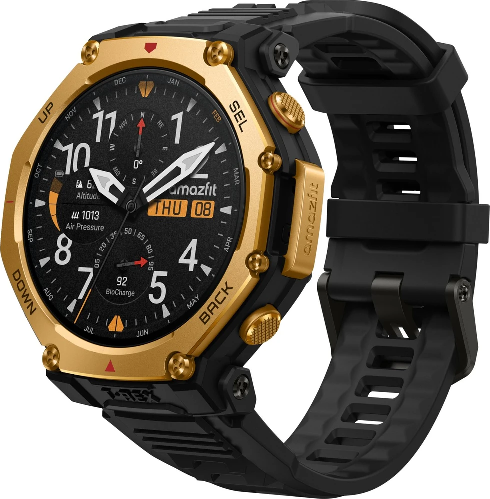 Išmanusis laikrodis „Amazfit T-Rex 3 Pro“, 3,81 cm (1,5 colio), AMOLED, lietimui jautrus ekranas, „Wi-Fi“, GPS (palydovinis), 52 g