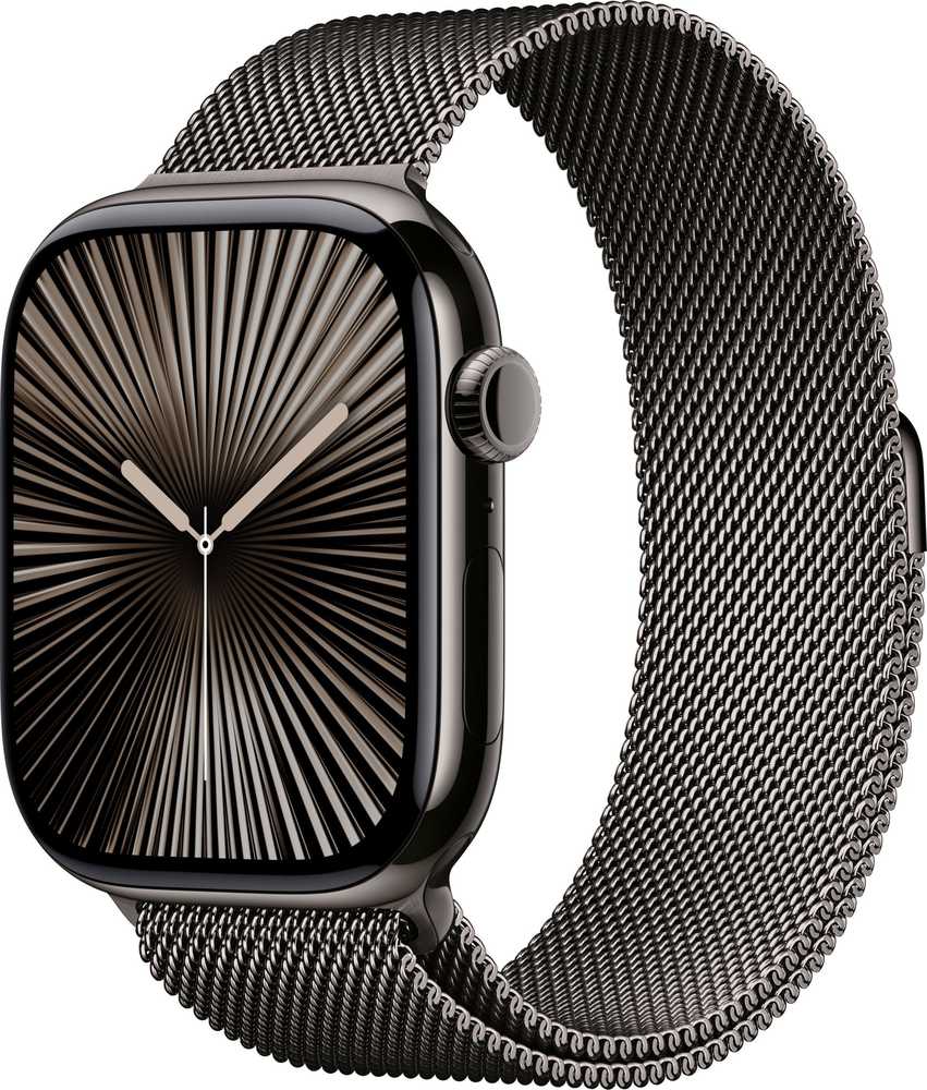 Išmanusis laikrodis Apple Watch Series 10 LTE 42mm titano korpusas su Milanese apyranke Slate