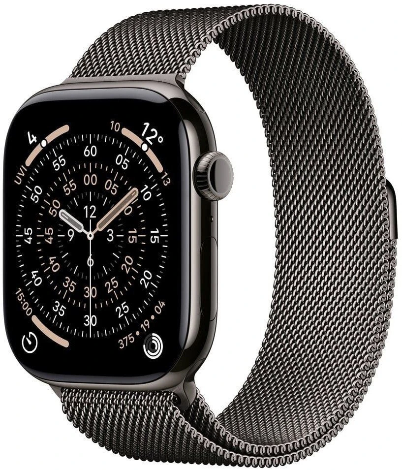 Išmanusis laikrodis Apple Watch series 11 gps + cellular koperta 46 mm su tytanu w kolorze łupku, bransoleta mediolańska w kolorze łupku m/l