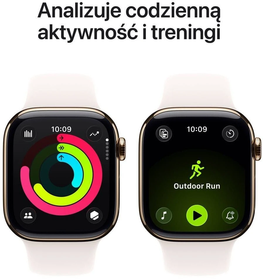 Išmanusis laikrodis Apple Watch 11 GPS + Cellular 42mm Gold Titanium Sport Band S/M Rožinė (MF8W4ZR/A)