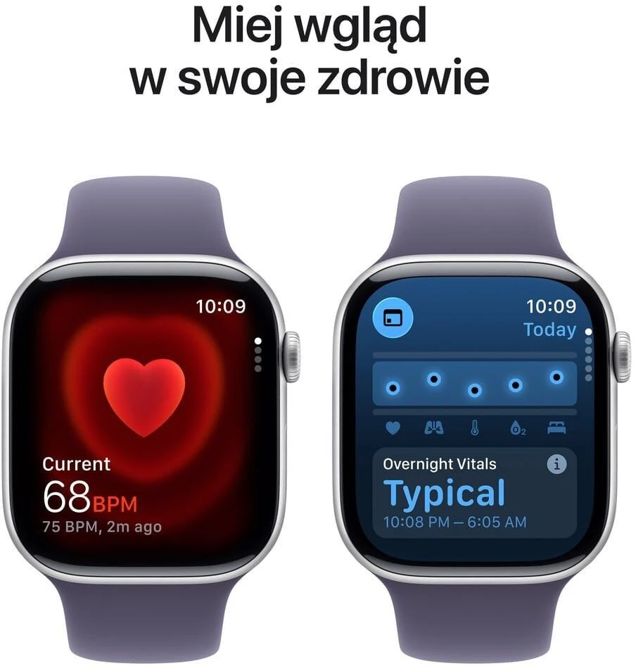 Išmanusis laikrodis Apple Watch 11 GPS + Cellular 46mm Sidabrinis Alu Sport Band S/M Violetinė (MFCP4ZR/A)