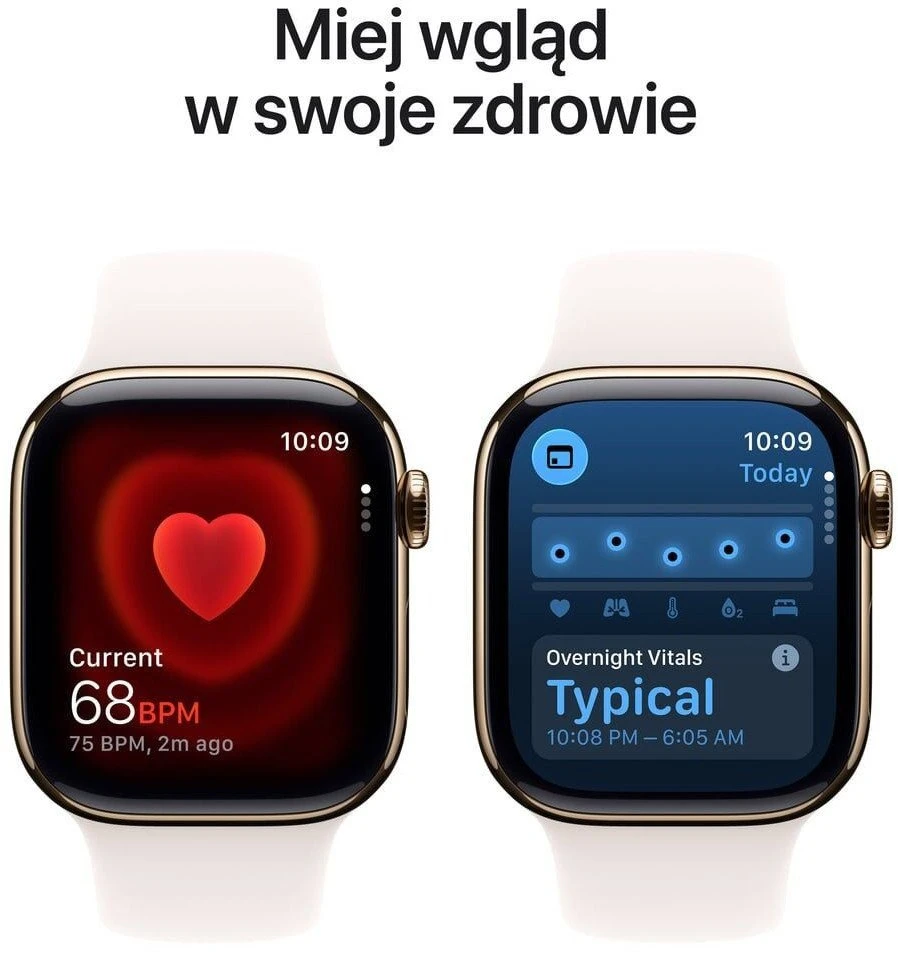 Išmanusis laikrodis Apple Watch 11 GPS + Cellular 42mm Gold Titanium Sport Band S/M Rožinė (MF8W4ZR/A)