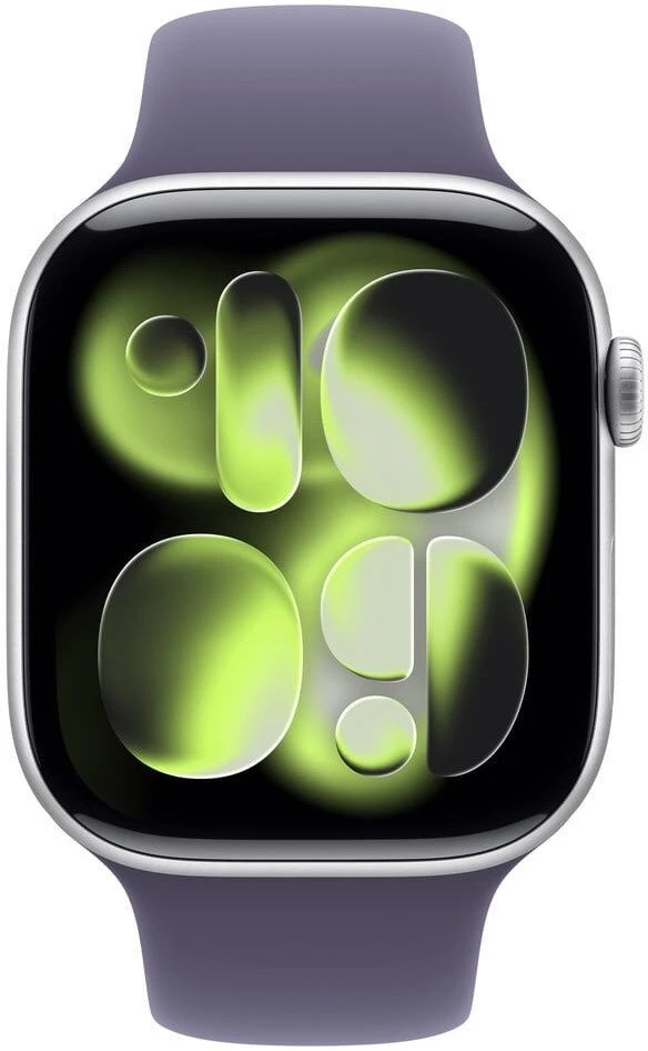 Išmanusis laikrodis Apple Watch 11 GPS + Cellular 46mm Sidabrinis Alu Sport Band S/M Violetinė (MFCP4ZR/A)