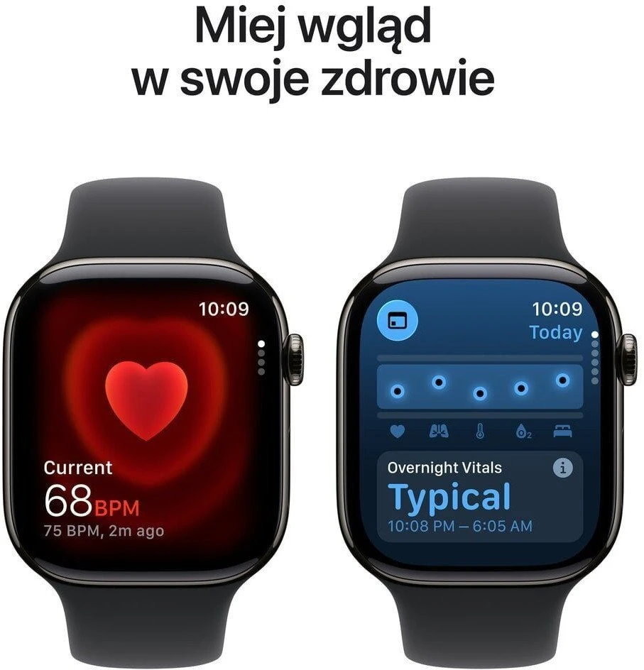 Išmanusis laikrodis Apple Watch S11 Titan Schiefer Cellular 42mm (Sportinis dirželis juodas) S/M