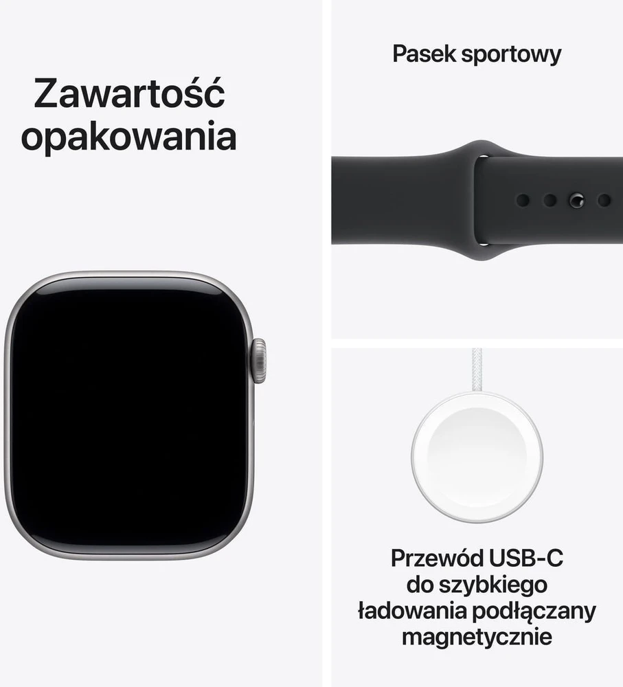 Išmanusis laikrodis Apple Watch 11 GPS + Cellular 46mm Kosminė pilka Alu Sportinė apyrankė M/L Violetinė (MFCA4ZR/A)