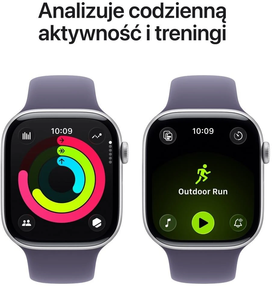 Išmanusis laikrodis Apple Watch 11 GPS + Cellular 46mm Sidabrinis Alu Sport Band S/M Violetinė (MFCP4ZR/A)