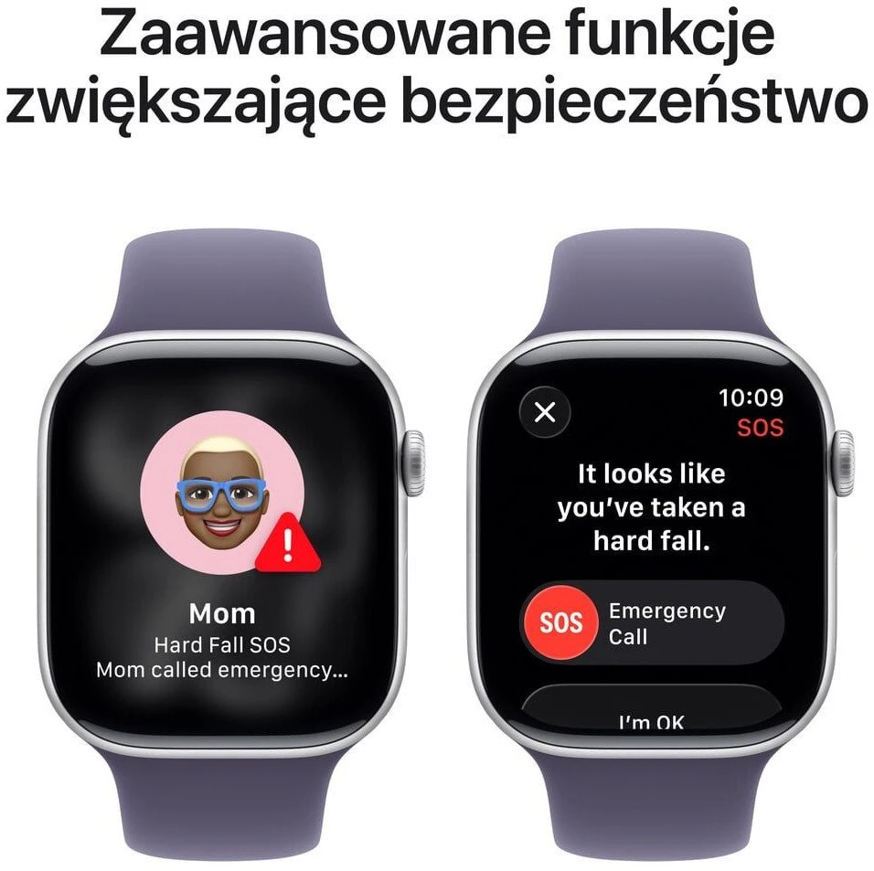Išmanusis laikrodis Apple Watch 11 GPS + Cellular 46mm Sidabrinis Alu Sport Band S/M Violetinė (MFCP4ZR/A)