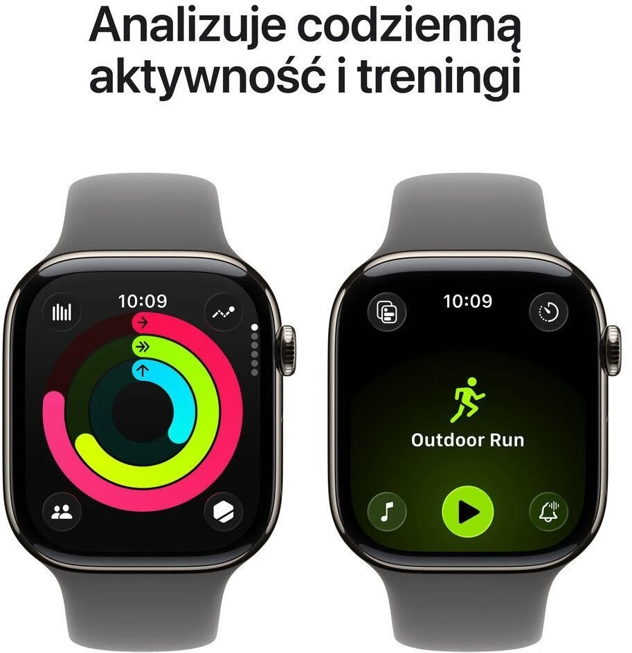 Išmanusis laikrodis Apple Watch 11 GPS + Cellular 46mm Natural Titanium Sport Band M/L Graphite (MFCX4ZR/A)