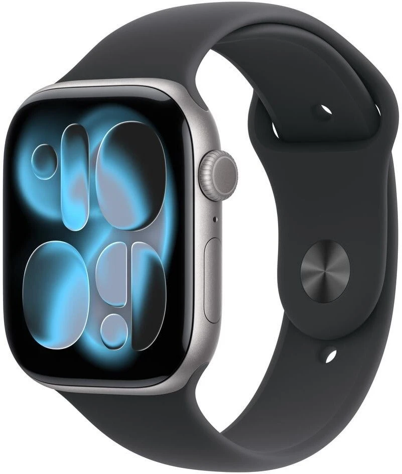 Išmanusis laikrodis Apple Watch 11 GPS + Cellular 46mm Kosminė pilka Alu Sportinė apyrankė M/L Violetinė (MFCA4ZR/A)