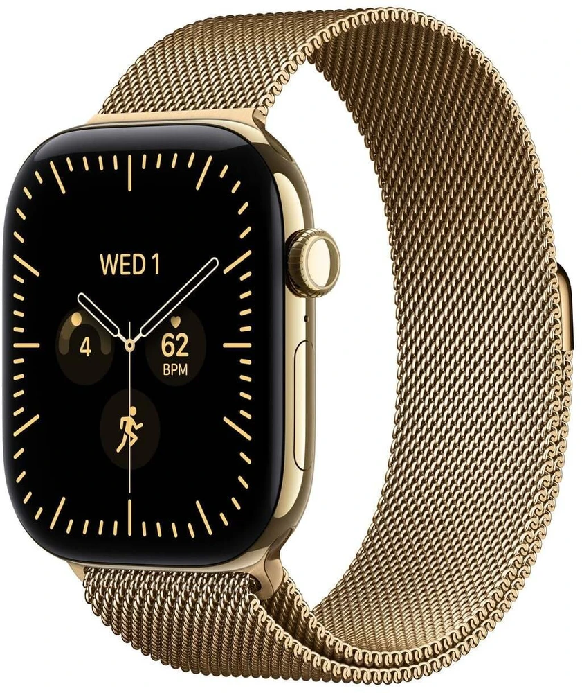 Išmanusis laikrodis Apple Watch Series 12 GPS + Cellular 42 mm Radiant Gold titano korpusas | Radiant Gold Milanese apyrankė