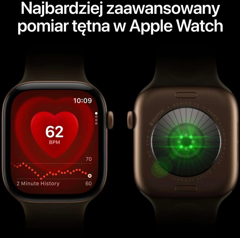 Išmanusis laikrodis Apple Watch 12 GPS 46mm Juodas Alu Sport Band M/L Juodas (MJEL4MP/A)