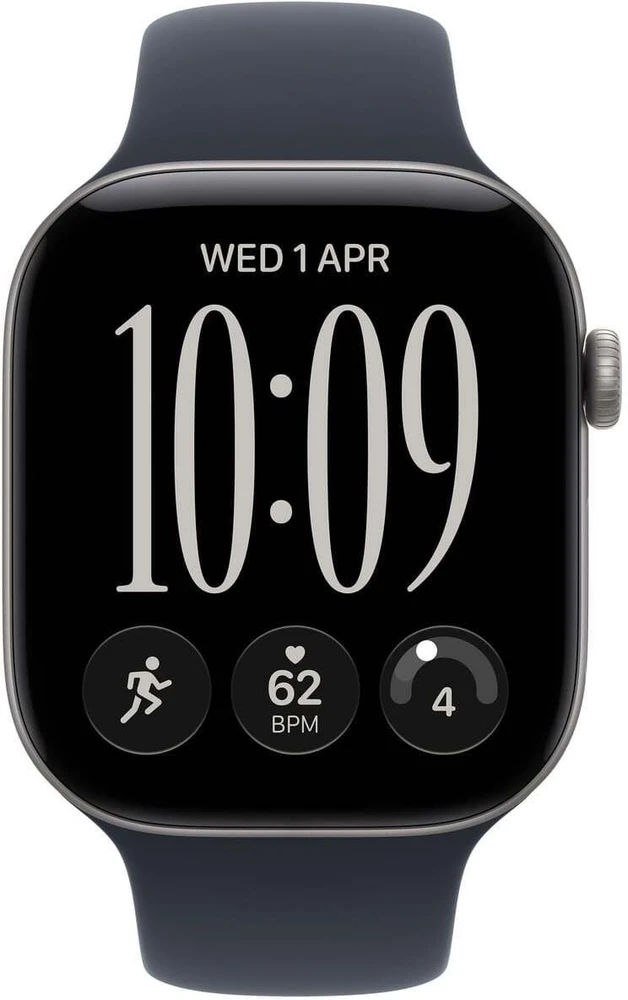 Išmanusis laikrodis Apple Watch 12 GPS + Cellular 46mm Kosminė pilka Alu Sport Band M/L Granatowy (MJG74MP/A)