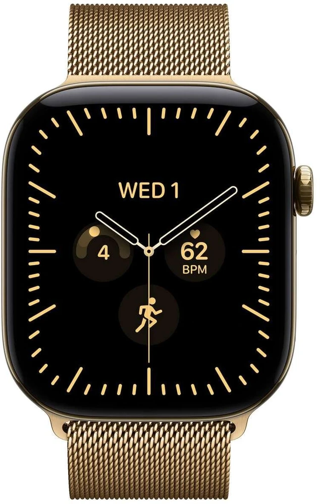 Išmanusis laikrodis Apple Watch Series 12 GPS + Cellular 42 mm Radiant Gold titano korpusas | Radiant Gold Milanese apyrankė