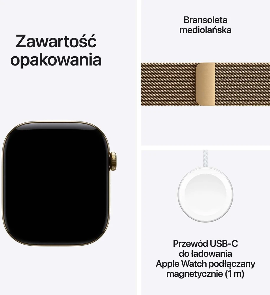 Išmanusis laikrodis Apple Watch Series 12 GPS + Cellular 42 mm Radiant Gold titano korpusas | Radiant Gold Milanese apyrankė
