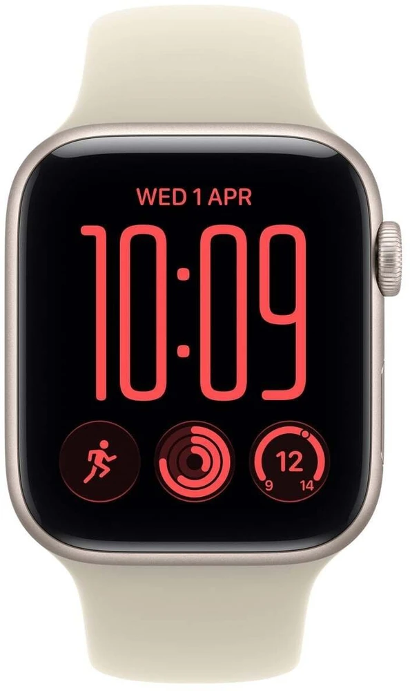 Išmanusis laikrodis Apple Watch SE 3 GPS + Cellular 44mm Starlight Alu Sport S/M Smėlio spalvos (MJLL4MP/A)