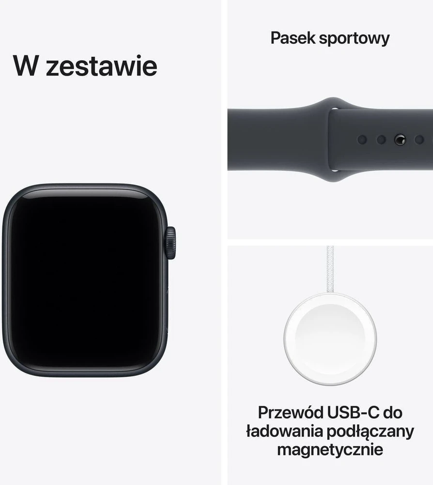 Išmanusis laikrodis Apple Watch SE 3 GPS 44mm Midnight Aliuminio Case with Midnight Sport Band – M/L MEHQ4RK/A